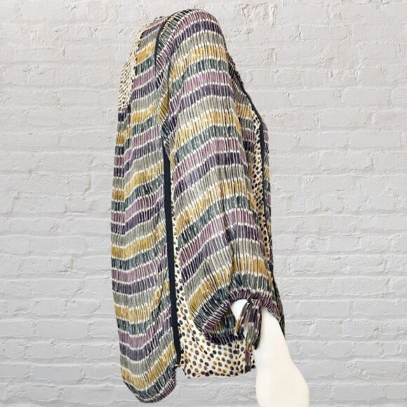 Zara Basic Boho Sheer Peasant Blouse Medium - Picture 3 of 8